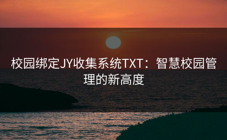 校园绑定JY收集系统TXT：智慧校园管理的新高度